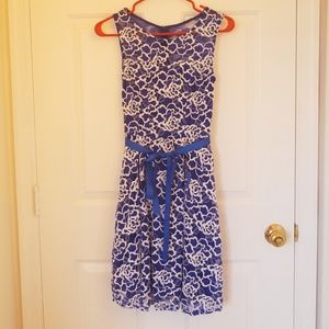 Blue floral lace dress